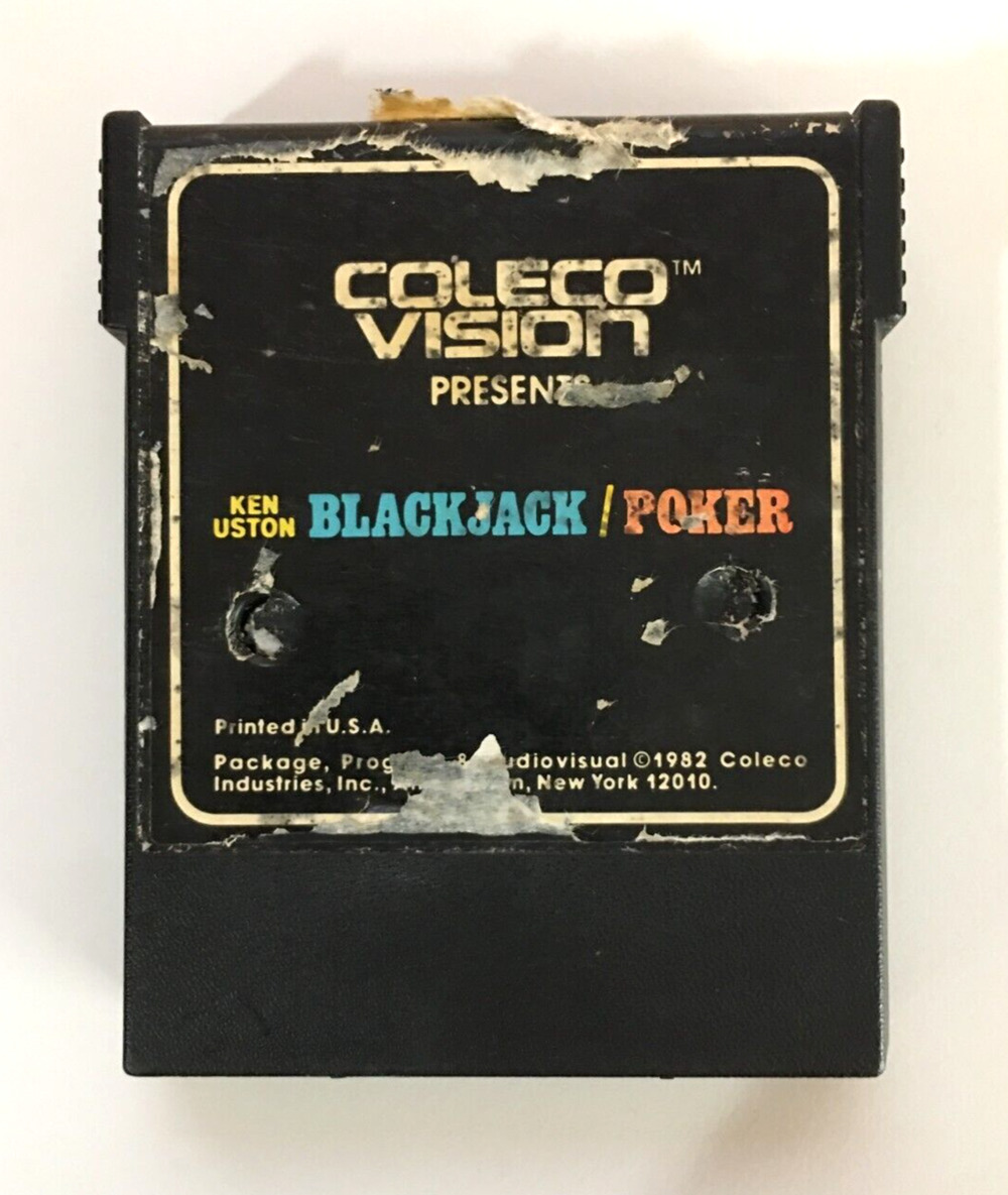 Ken Uston Blackjack-Poker (Colecovision, 1982) Cartridge - Tested - US Seller